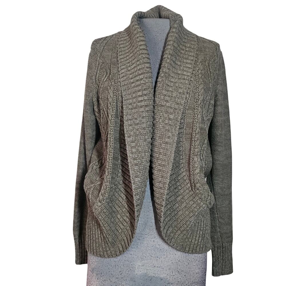 Organic Cotton Blend Open Front Sweater Size Small